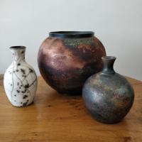 Copper Wash Moon Jar Large by Abi  Higgins